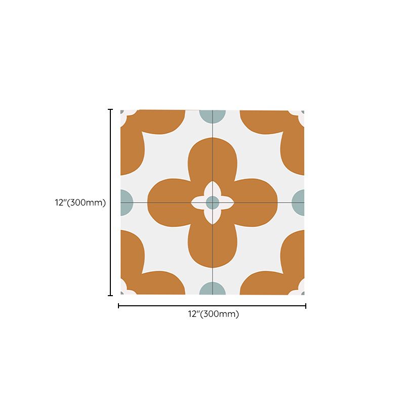 BowLift | Square Inner Layer Vinyl Flooring Flower Pattern Peel and Stick Waterproof Vinyl Flooring