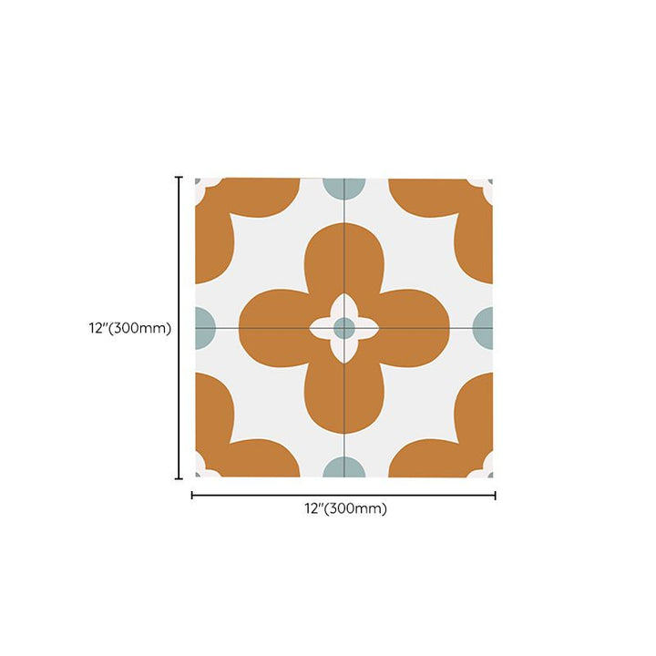 BowLift | Square Inner Layer Vinyl Flooring Flower Pattern Peel and Stick Waterproof Vinyl Flooring