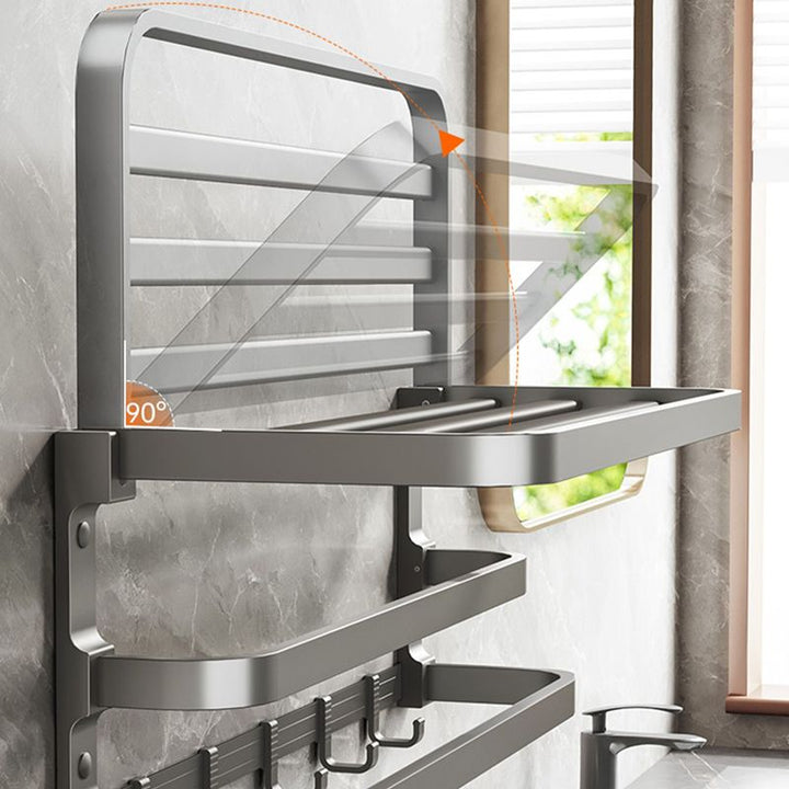 BowLift | Traditional bathroom accessory as a single piece or in a set in grey