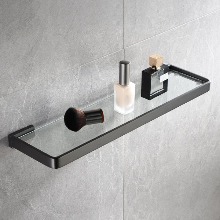 BowLift | Gray metal modern bathroom accessories as a single piece or as a set