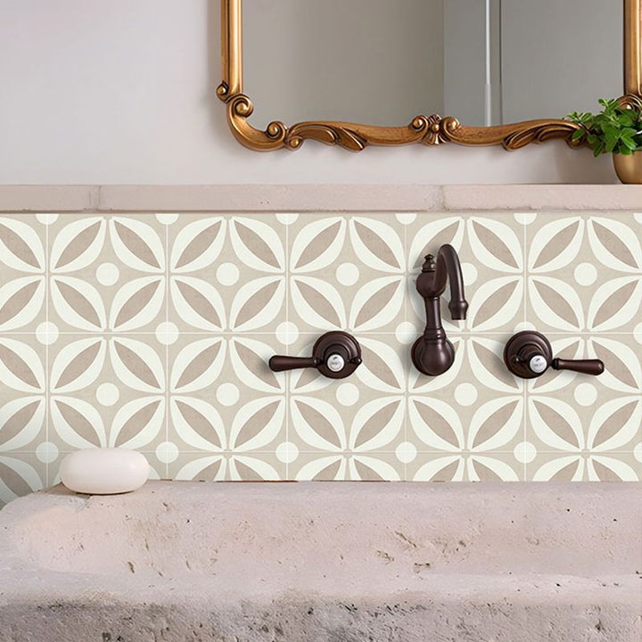 BowLift | Square Stain-Resistant Peel & Stick Tile with Pattern Single Tile for Splash Wall