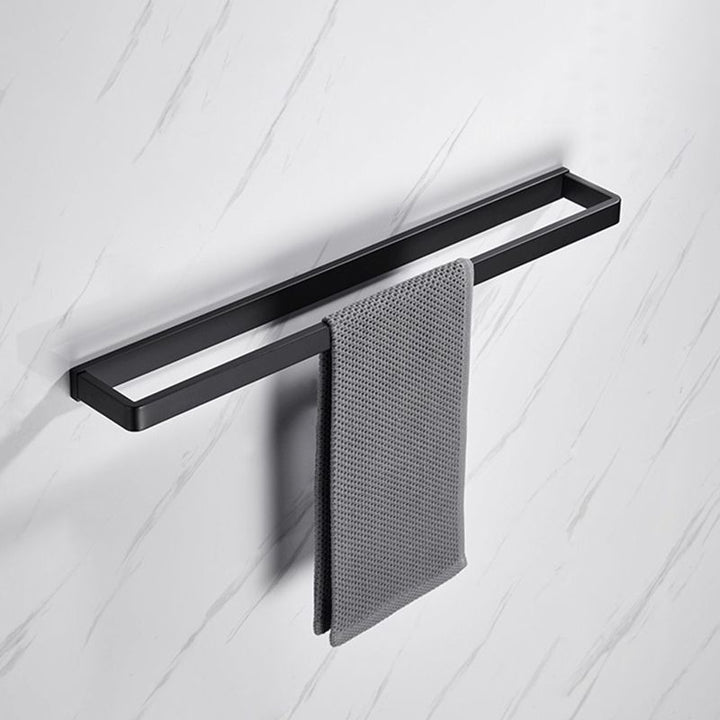 BowLift | Matte Black 5-piece modern bathroom accessory as individual piece or as set with towel bar