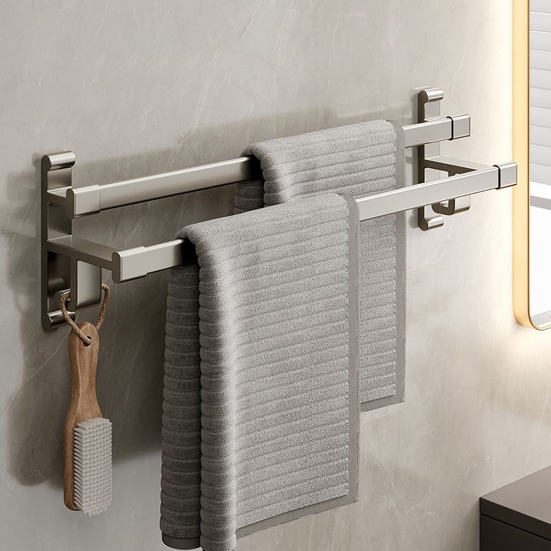 BowLift | Gray Bathroom Accessory Set Contemporary Style Aluminum Towel Bar