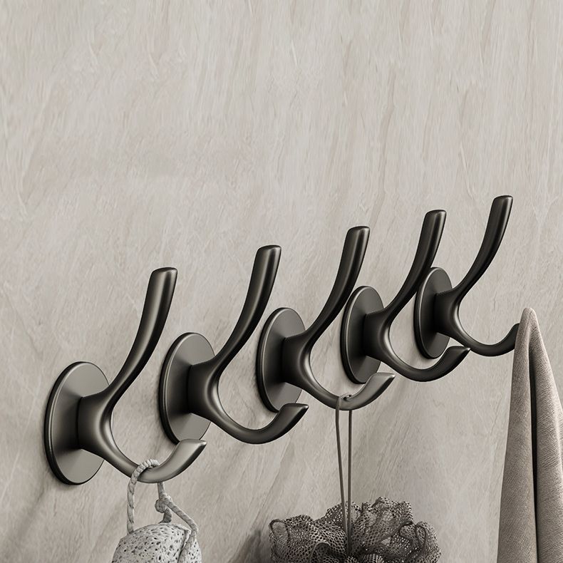 BowLift | 10-piece Bathroom Accessory Set Modern Matt Gray Bathrobe Hooks