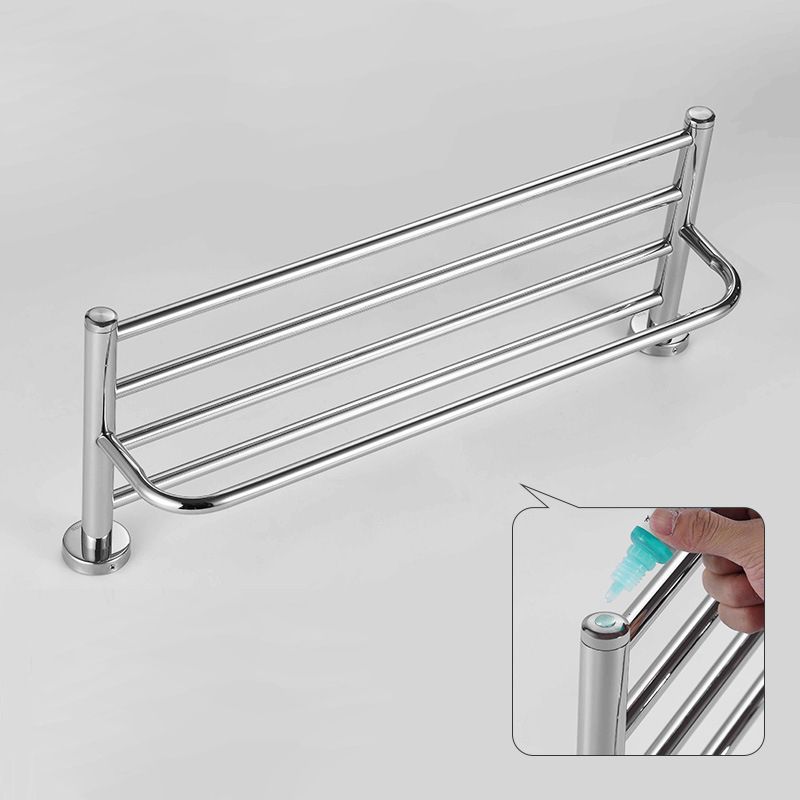 BowLift | Polished Chrome 5-piece modern bathroom accessory set with bathroom shelf