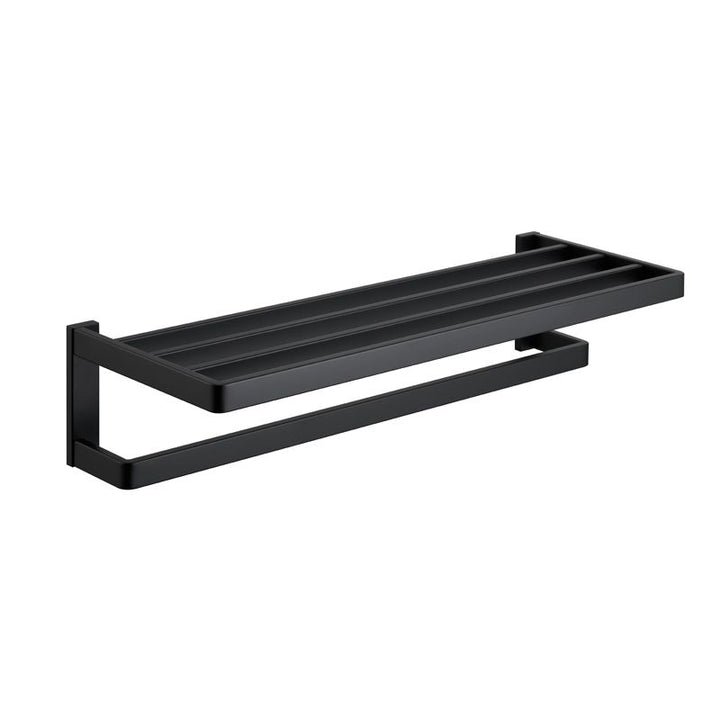 BowLift | Matt Black 5-piece modern bathroom accessory as a single item or as a set with towel bar