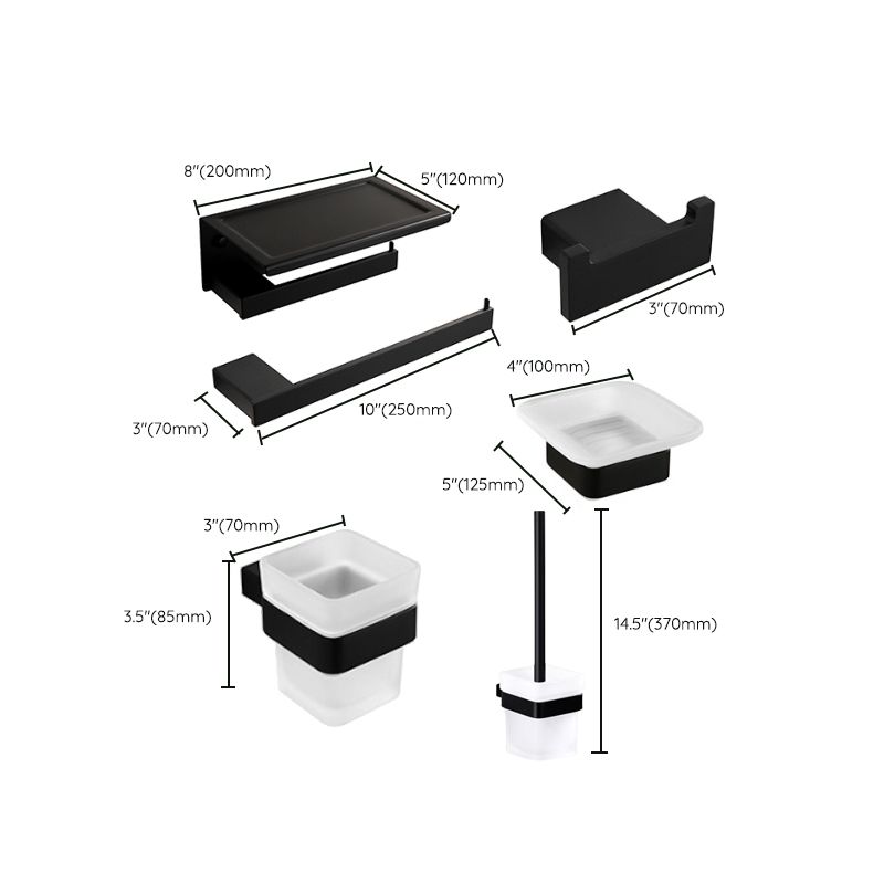 BowLift | Traditional Bathroom Accessories Hardware Set in Black Metal