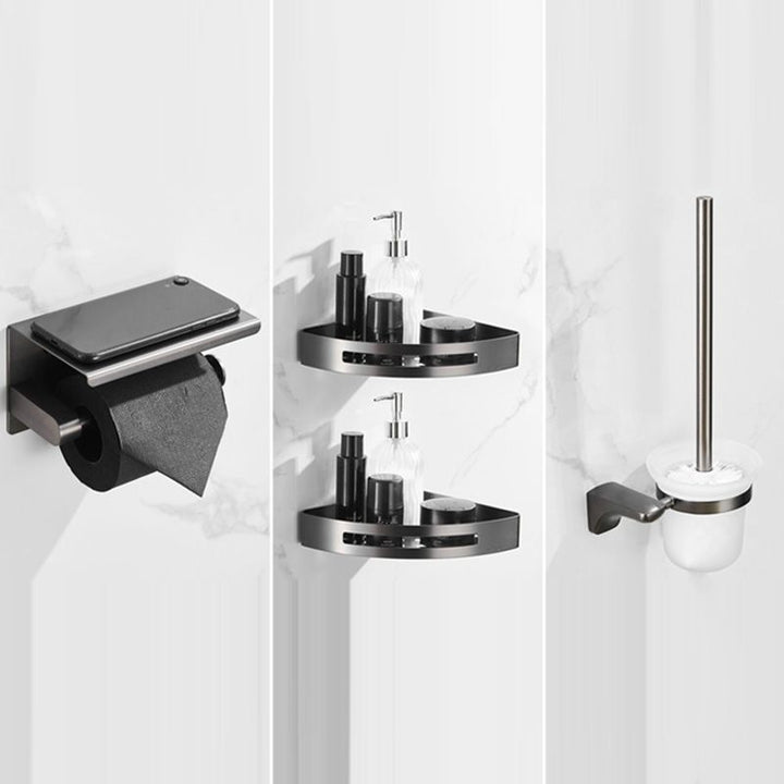 BowLift | Modern Bathroom Accessories Hardware Set Gray Bathroom Accessories Set