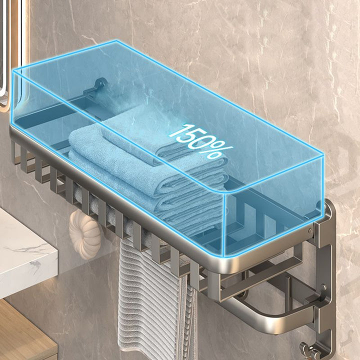 BowLift | Modern Bathroom Accessory Set Gray Bathroom Shelf Paper Holder Bathroom Accessory Kit
