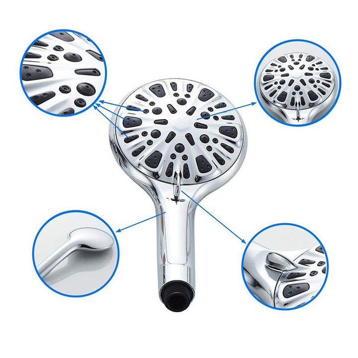 BowLift | Modern shower head for bathroom 9-nozzle round wall-mounted shower head
