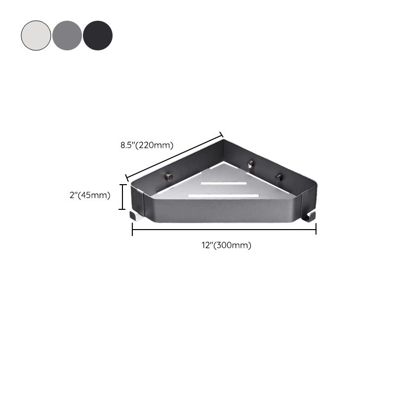 BowLift | 2-piece stainless steel bathroom accessory set 30 cm W triangular bathroom shelf