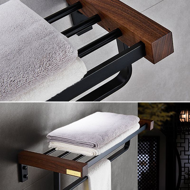 BowLift | Metal Bathroom Accessories Set Walnut Brown Bathroom Accessories Set