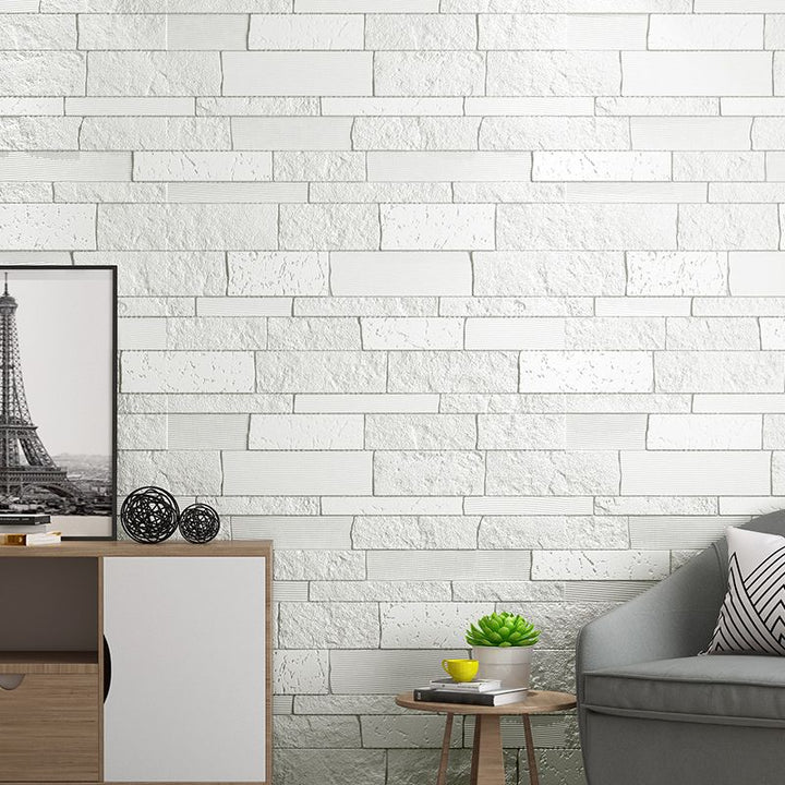 BowLift | Industrial 3D Brick Wall Plank Bathroom Living Room Wall Panel Set of 10