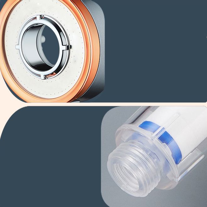 BowLift | Reversible round shower head 3 spray types adjustable water flow handheld shower