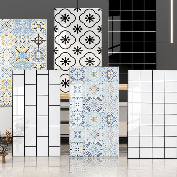 BowLift | PVC Peel and Stick Tile 12" x 23" Rectangular Grid Waterproof Peel and Stick Tiles 10 Pack