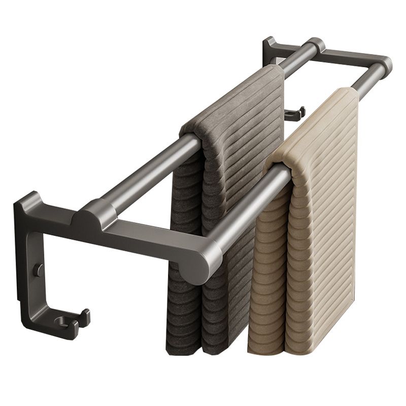 BowLift | Gray Aluminum Bathroom Accessory Set Contemporary Bathroom Shelf