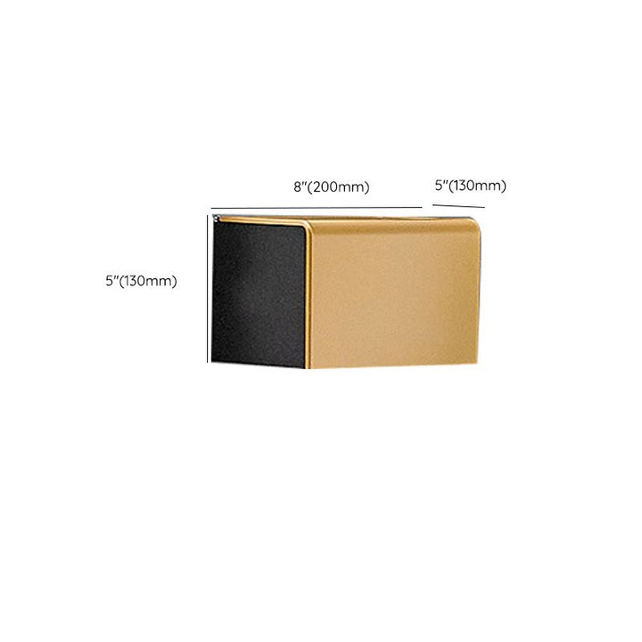 BowLift | Contemporary Bath Accessories Set Black & Golden Bath Shelf/Towel Bar