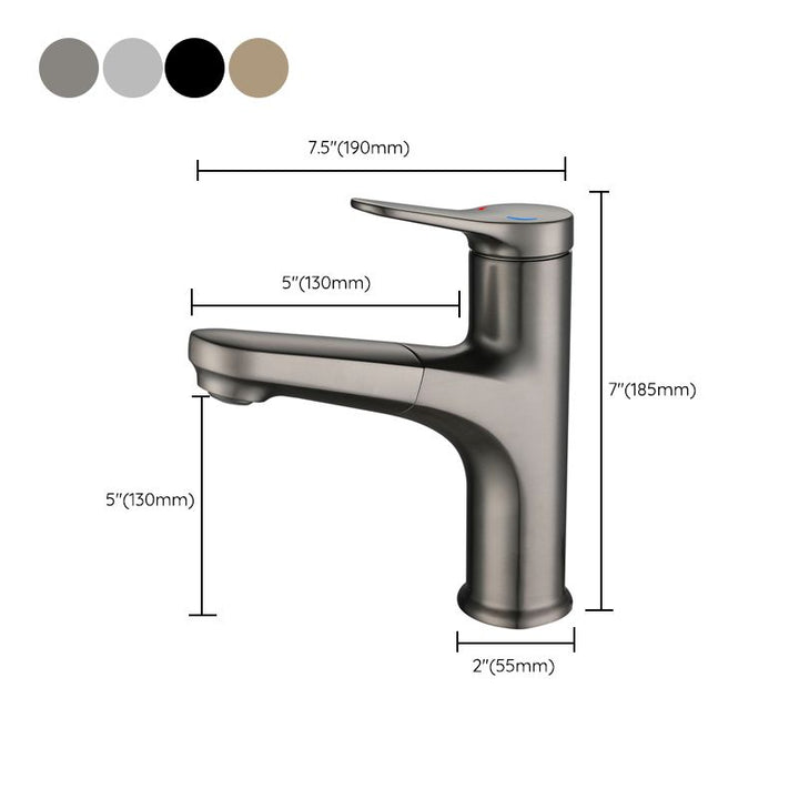 BowLift | Simplicity Brass Sink Faucet Low Arc Single Color Centerset Vanity Faucet for the Bathroom