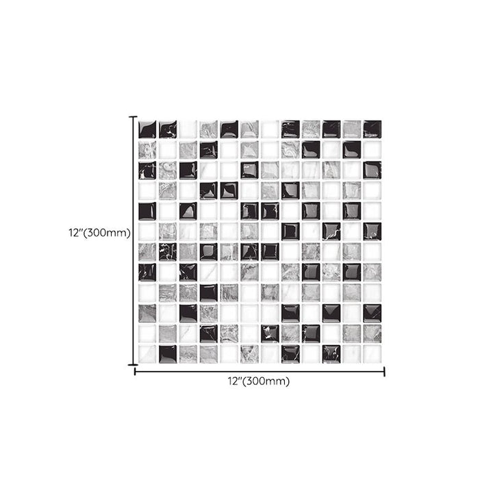 BowLift | 12"x 12" Resin Mosaic Tiles Square Self-Adhesive Tiles for Backsplash & Wall Tile