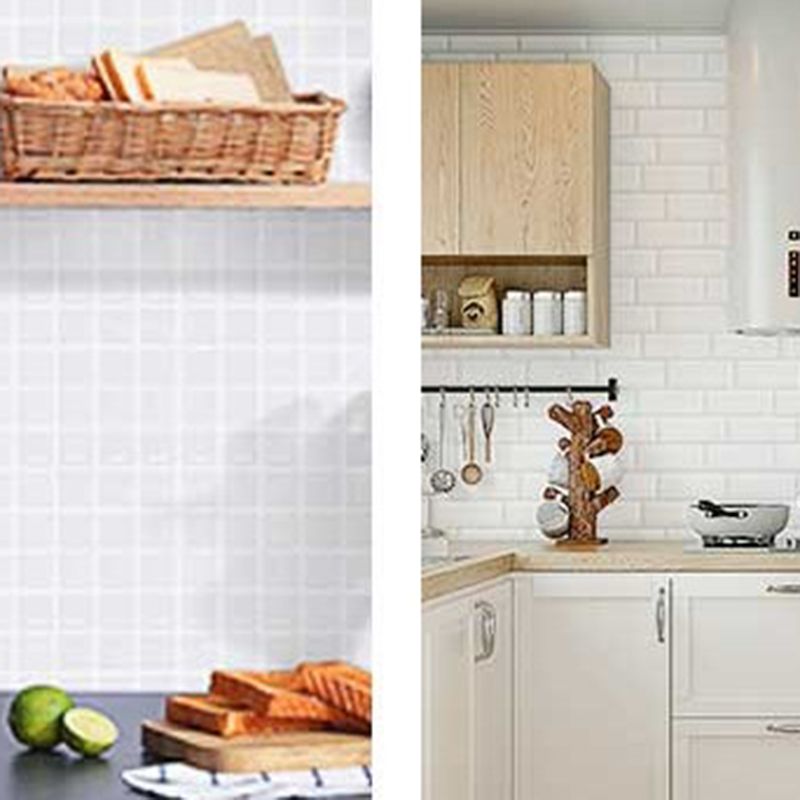 BowLift | White Subway Tiles Water-Resistant Peel & Stick Tile for Kitchen Backsplash