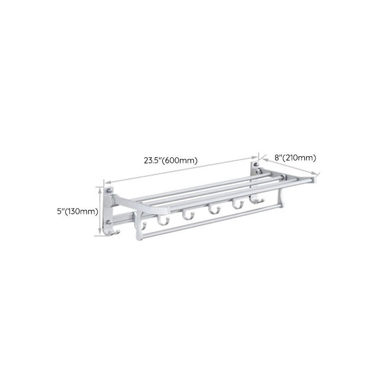BowLift | Silver Contemporary Bathroom Hardware Set Stainless Steel Aluminum Bathroom Set