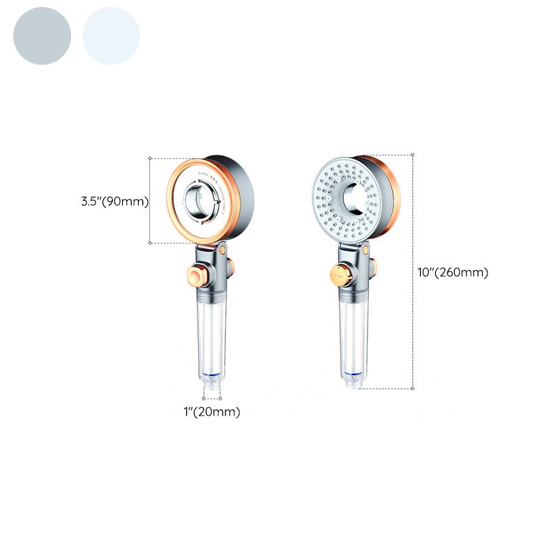 BowLift | Reversible round shower head 3 spray types adjustable water flow handheld shower