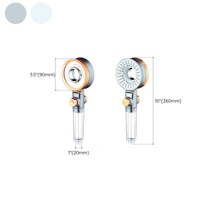 BowLift | Reversible round shower head 3 spray types adjustable water flow handheld shower