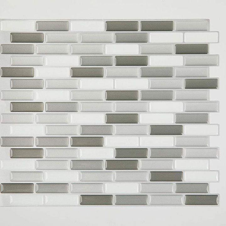 BowLift | PVC Peel & Stick Tile Subway Rectangle Stain Resistant Peel & Stick Tile for the Kitchen