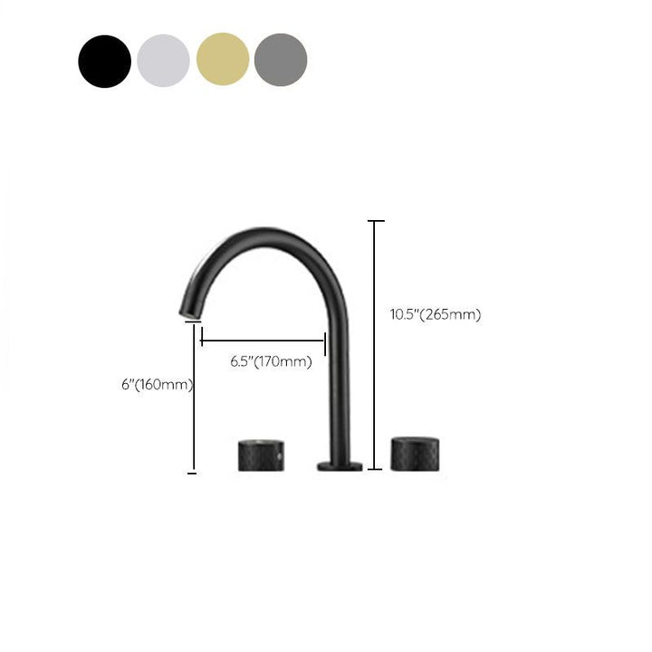 BowLift | Double Handle Tub Spout Deck Mounted High Arc Brass Modern Roman Tub Spout
