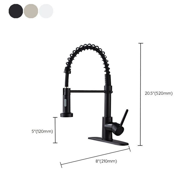 BowLift | Glam Basin Faucet Brass Lever Handles Spring Neck Three-Function Bathroom Sink Tap
