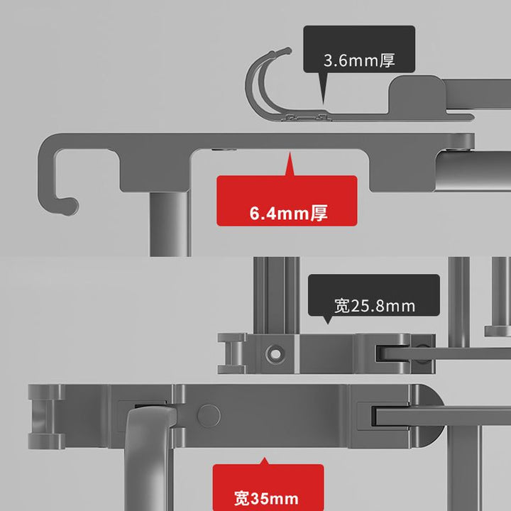 BowLift | Modern gray bathroom hardware set with bath shelf/towel holder/robe hook/toilet paper holder