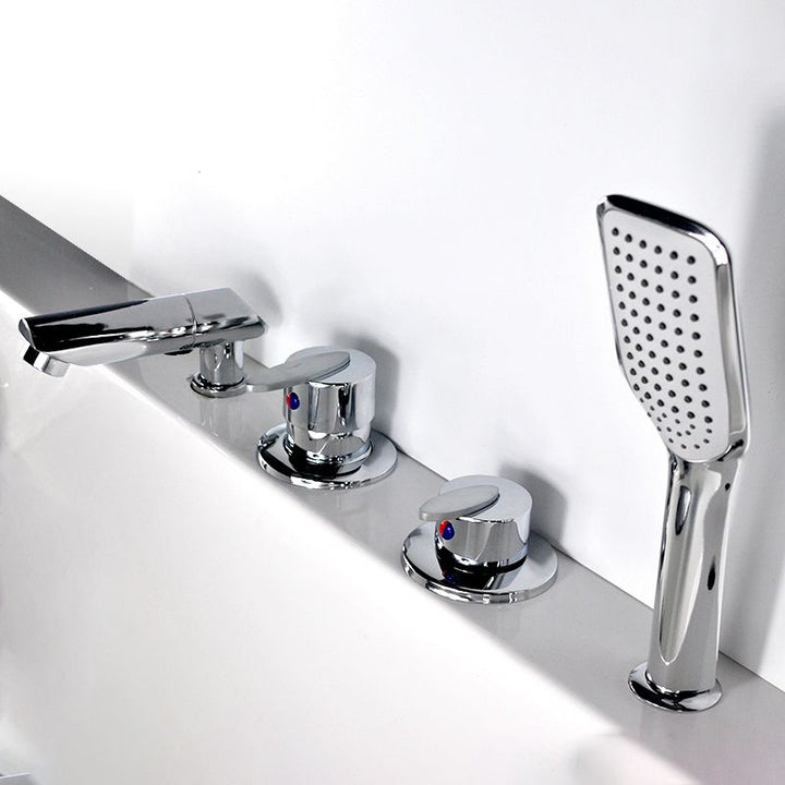 BowLift | Wall-mounted Copper Roman Bathtub Faucet Low Arc Roman Bathtub Filler Trim