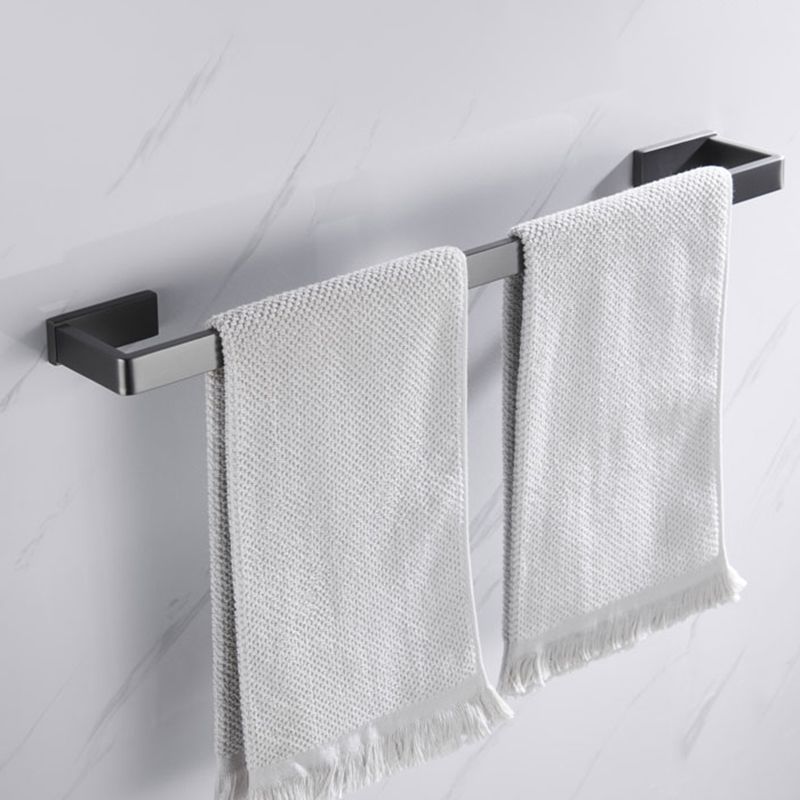 BowLift | Gray 5-piece modern bathroom accessory set made of stainless steel