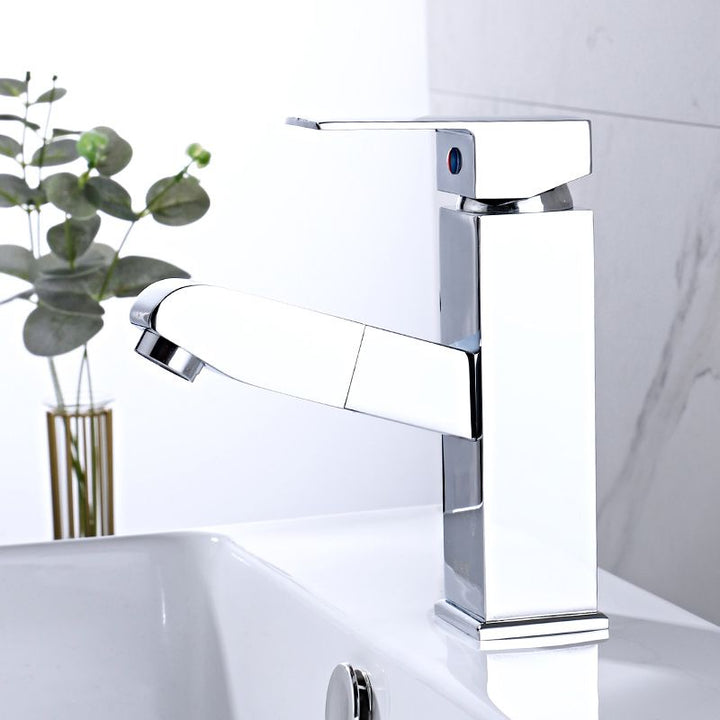 BowLift | Modern Retractable Single Handle Basin Faucet Bathroom Sink Faucet