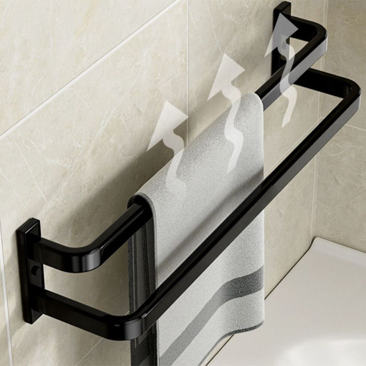 BowLift | Modern Bathroom Set Towel Bar Paper Holder Black Bathroom Accessory Set