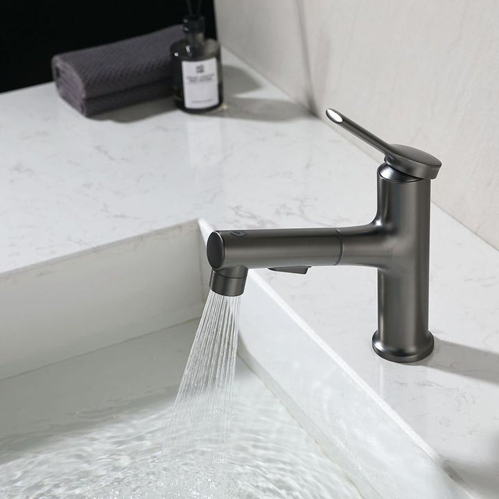 BowLift | Modern Basin Faucet Copper Single Handle Low Arc Basin Faucet for Bathroom