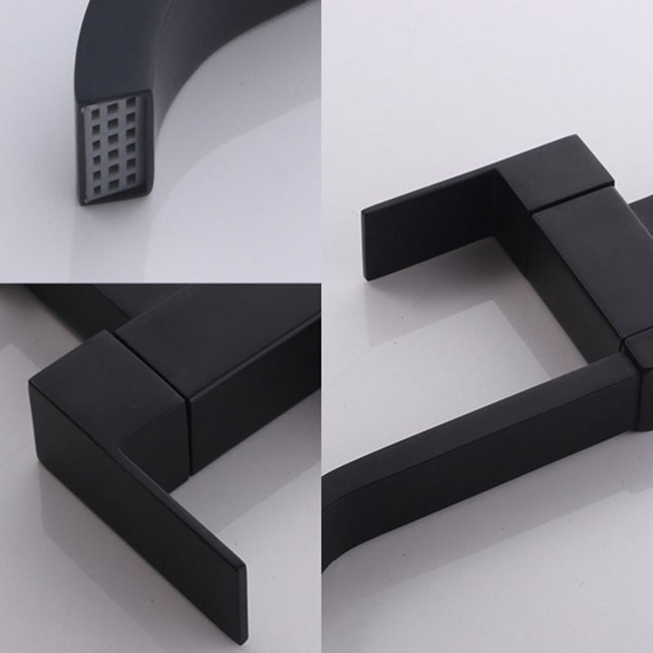 BowLift | Contemporary Wall Mounted Bathroom Faucet Lever Handles Low Arc Swivel Brass Faucet
