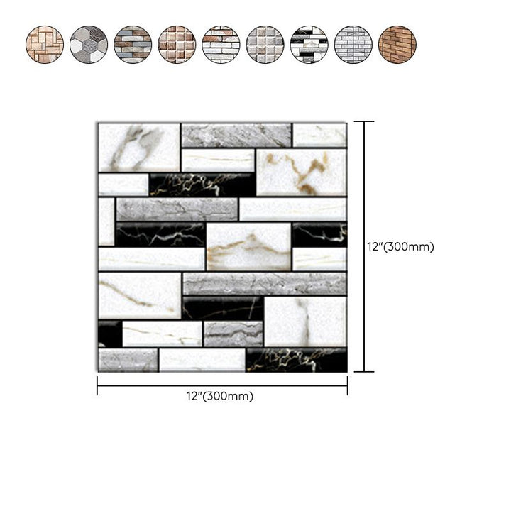 BowLift | Tile Peel & Stick Rectangle Waterproof Plastic Peel & Stick Subway Tiles for Shower 2-Pack