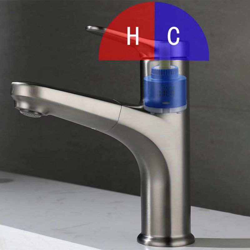 BowLift | Modern Style Extendable Ship Faucet Copper Single Handle Sink Faucet for the Bathroom