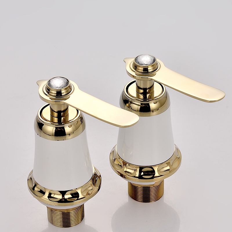 BowLift | Glam Bathtub Faucet Trim Deck Mounted Lever Handle Swivel Spout Bathtub Faucet