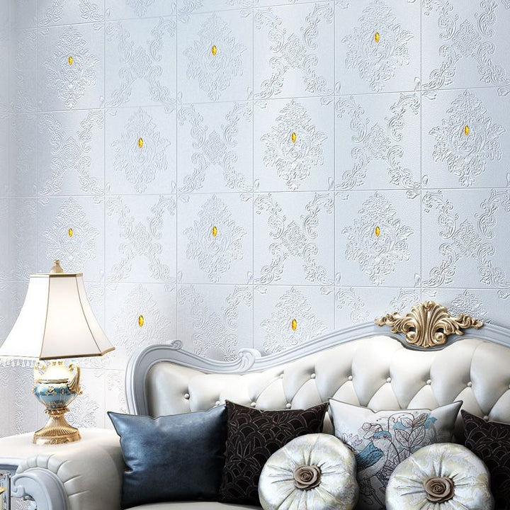 BowLift | Glam Style Foam Wall Panel Living Room 3D Embossed Waterproof Wall Panel