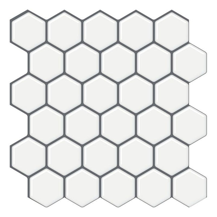 BowLift | Peel and Stick Wall Tile Waterproof Hexagonal PVC Peel and Stick Wall Tile