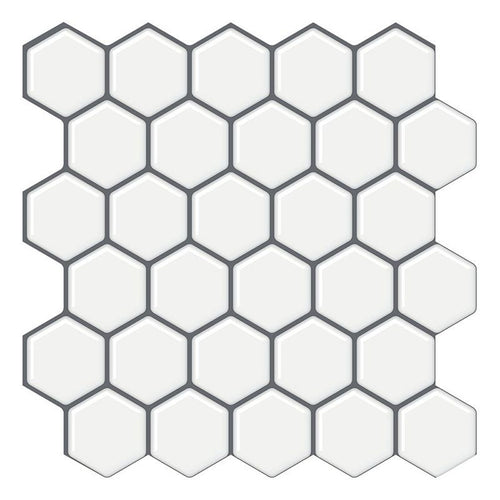 BowLift | Peel and Stick Wall Tile Waterproof Hexagonal PVC Peel and Stick Wall Tile