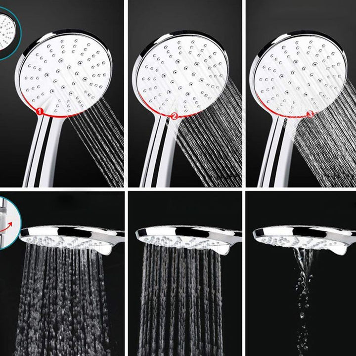 BowLift | Silver Dual Shower Head 3 Settings Medium Flow Wall Mounted Shower Head