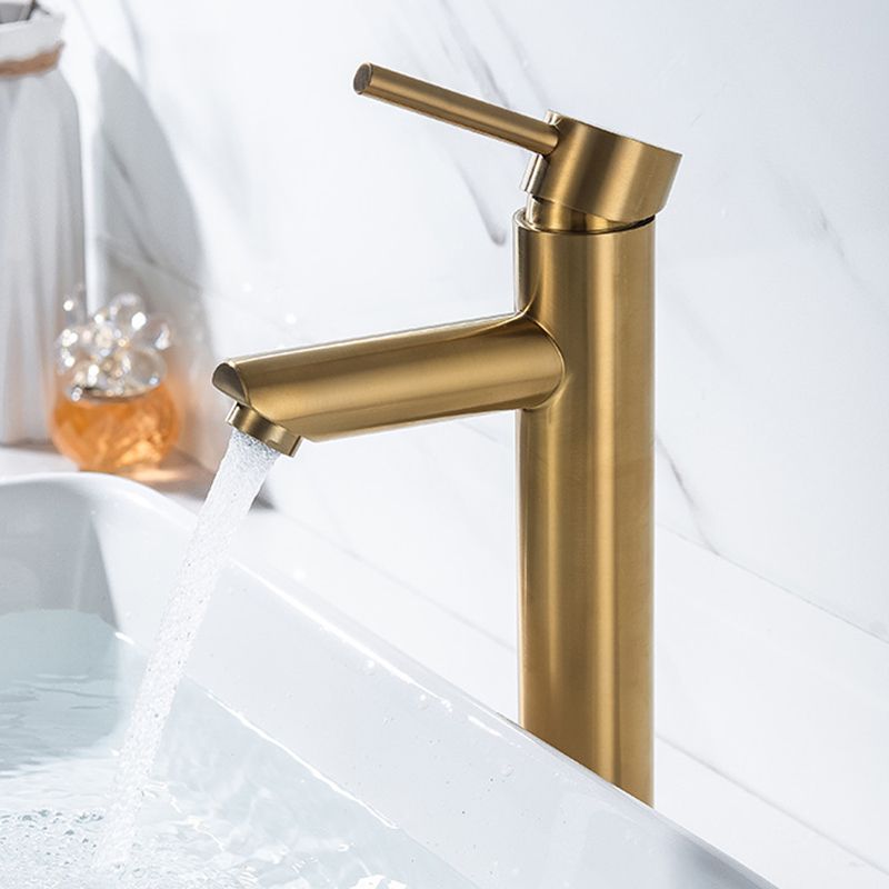 BowLift | 1-Handle Gold Nickel Wide-Running Faucet Single Hole Lever Sink Faucet with Drain
