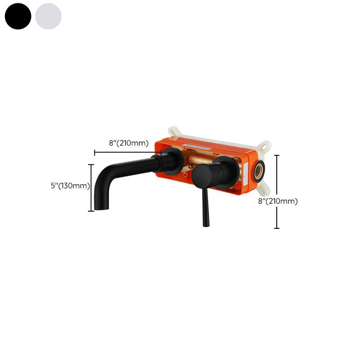 BowLift | Industrial Wall-Mounted Bathroom Faucet 2-Hole Swivel Spout Basin Faucet