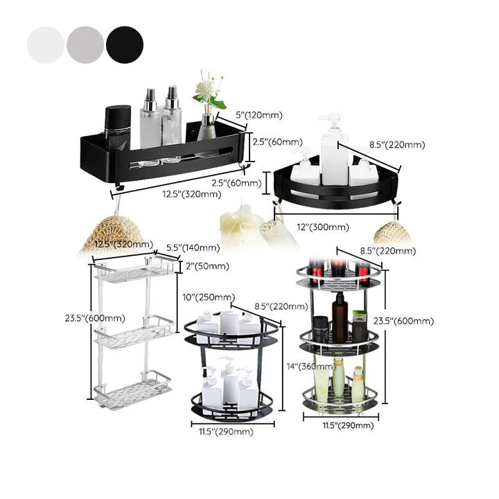 BowLift | Contemporary Metal Bathroom Accessories Hardware Set with Bathroom Shelf