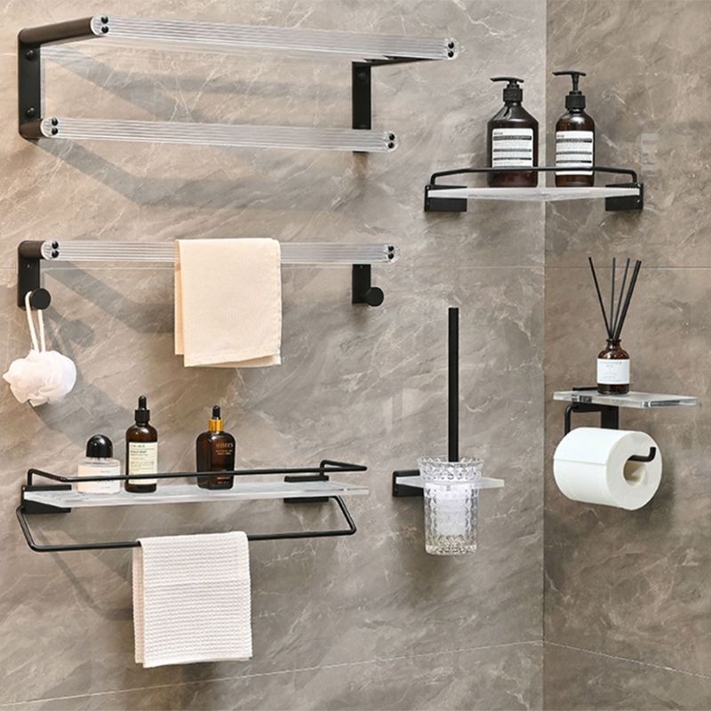 BowLift | Modern Bath Accessories Set Black Towel Bar Bath Shelf Bathroom Fixtures Set
