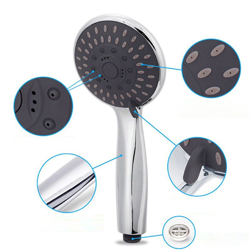 BowLift | Silver Dual Shower Head 3 Settings Medium Flow Wall Mounted Shower Head