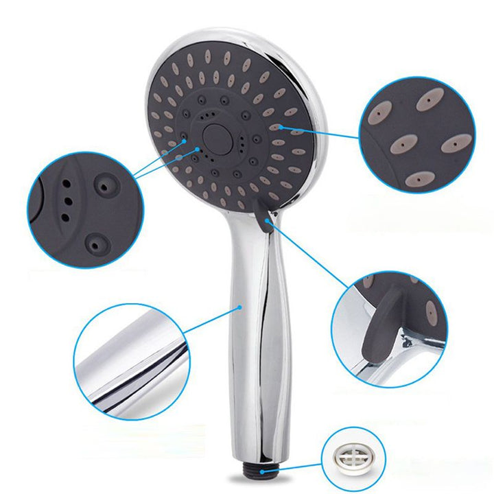BowLift | Silver Dual Shower Head 3 Settings Medium Flow Wall Mounted Shower Head